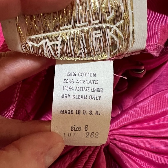 Vintage Watters and Watters two piece women's set hot pink size 6 - Picture 10 of 10